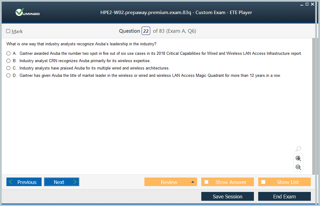 Passing HPE2-W07 Score Feedback